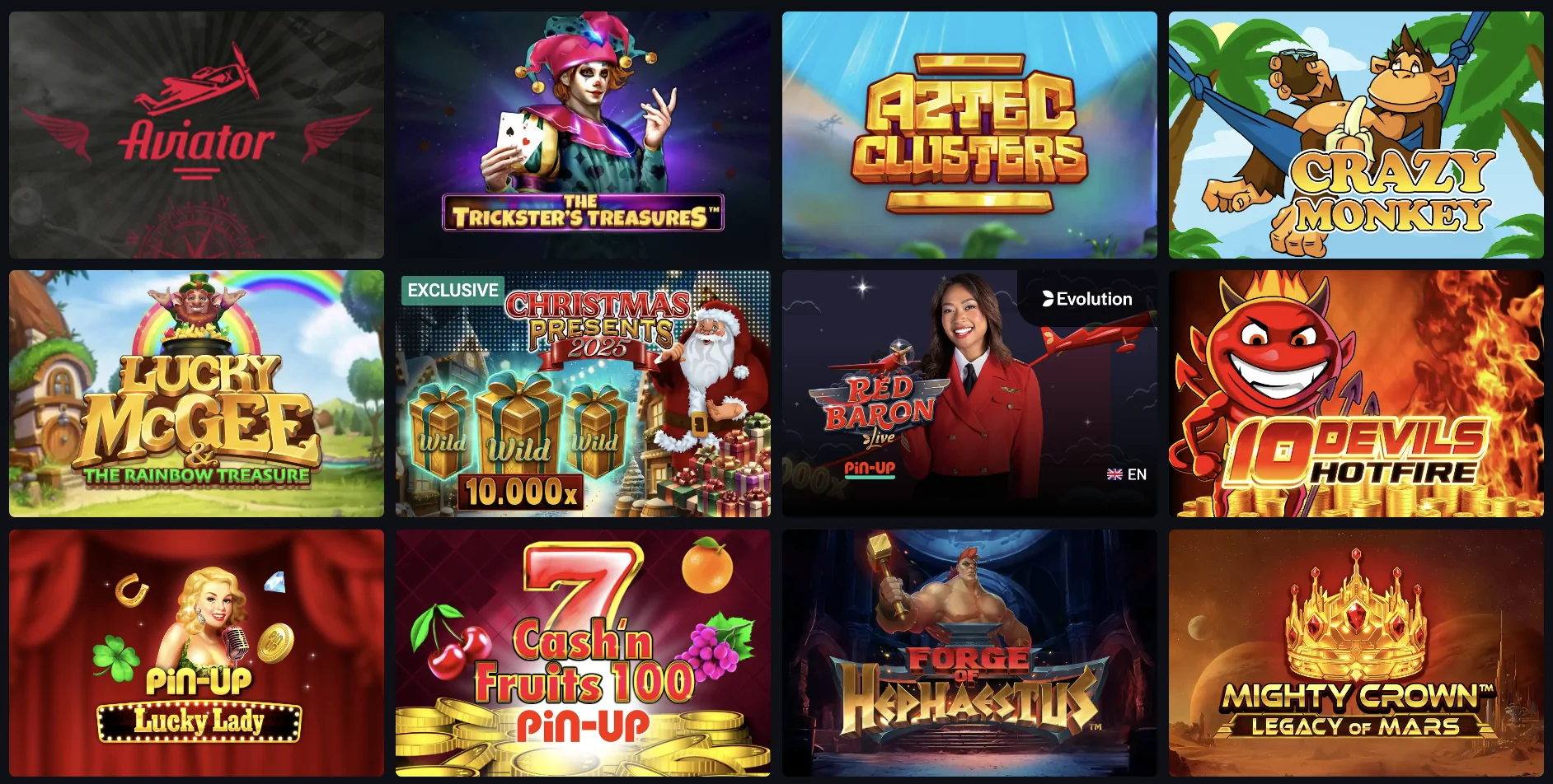 Machines à sous de casino Pin Up